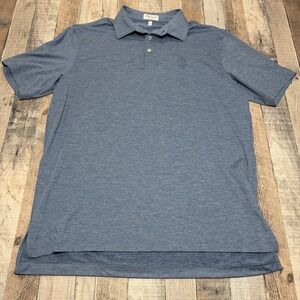 Peter Millar Polo Shirt Mens Large Navy Blue Summer Comfort Performance Golf